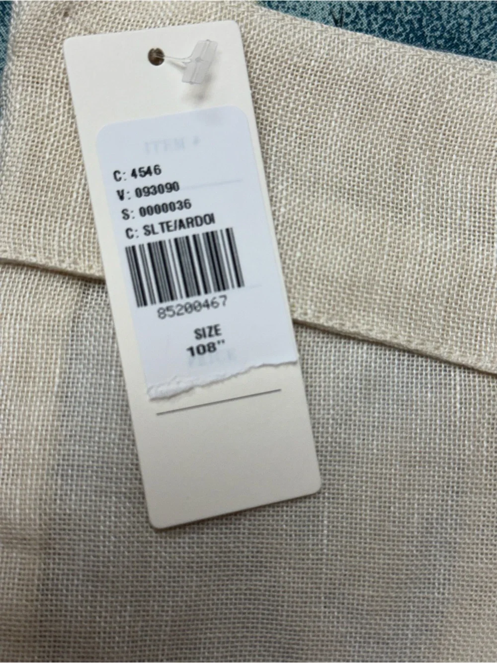 Anthropologie Manette Embroidered Cotton Linen Sheer Curtain, Neutral, 2 Panels